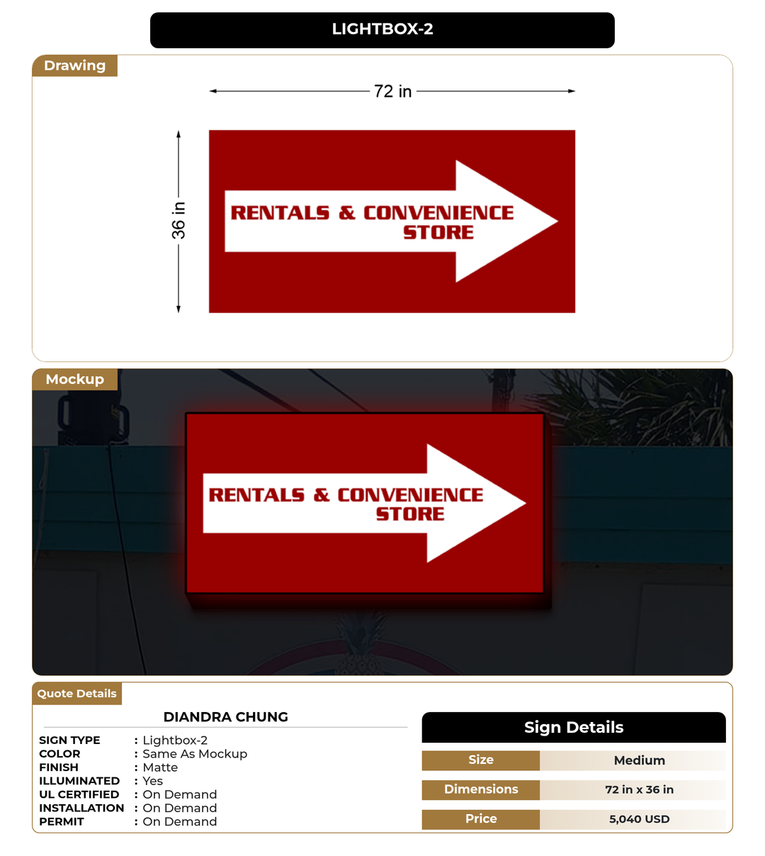 CUSTOM MOCKUP SIGN FOR Diandra Chung
