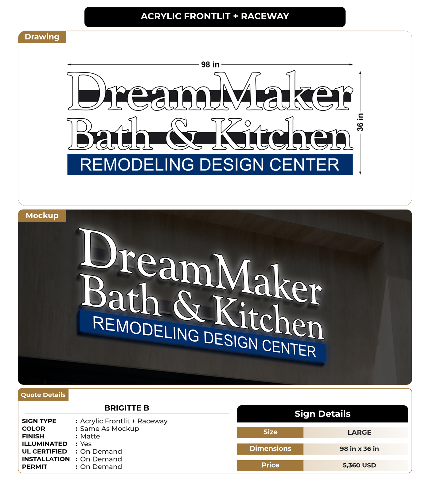 CUSTOM MOCKUP SIGN FOR Brigitte B