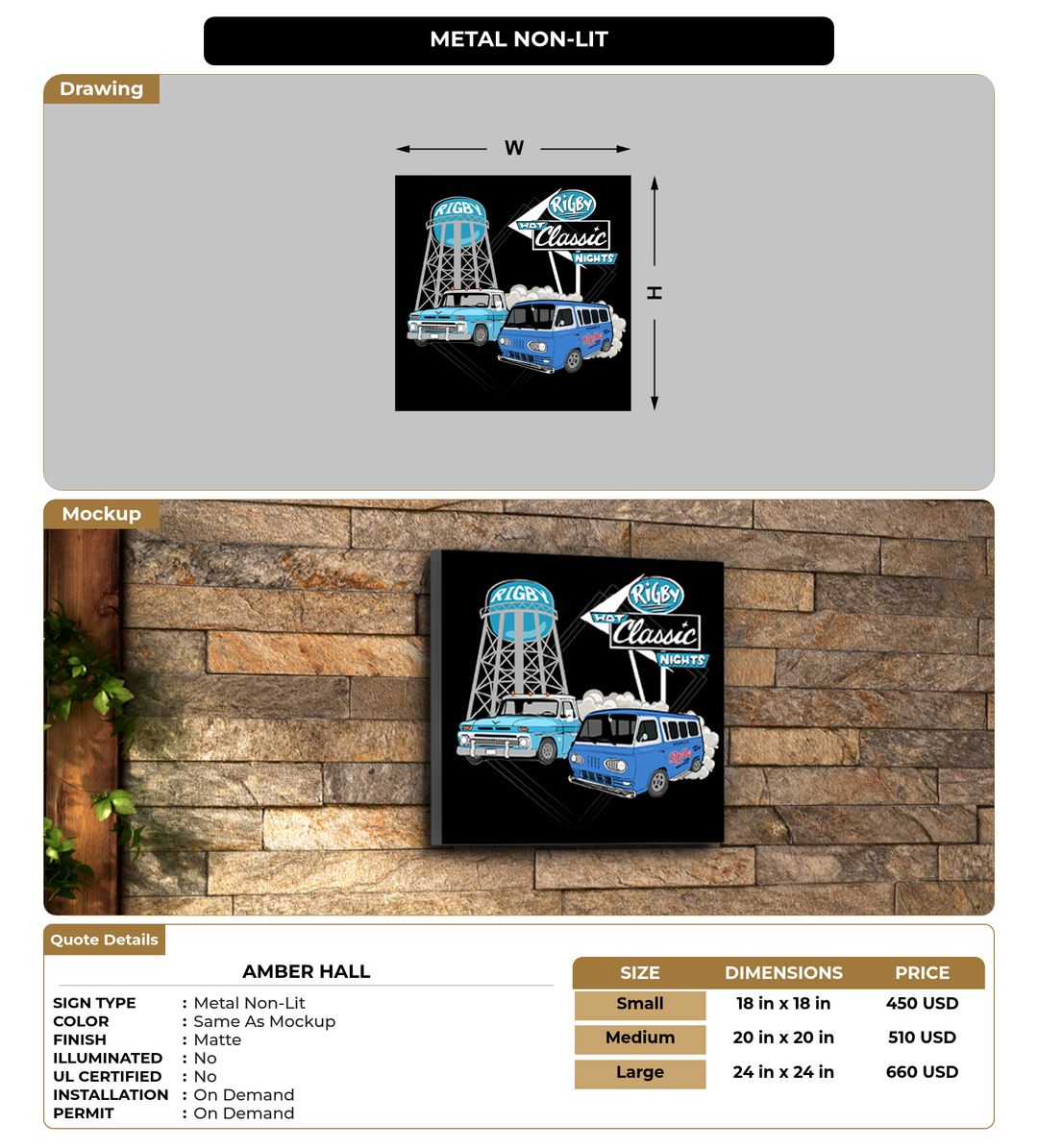CUSTOM MOCKUP SIGN FOR Amber Hall