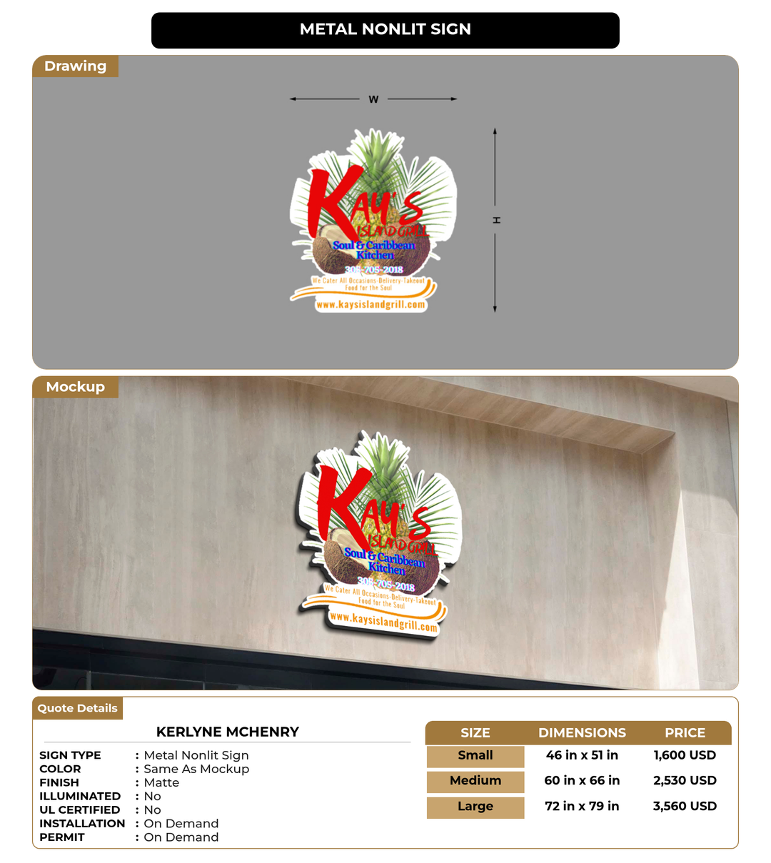CUSTOM MOCKUP SIGN FOR Kerlyne McHenry