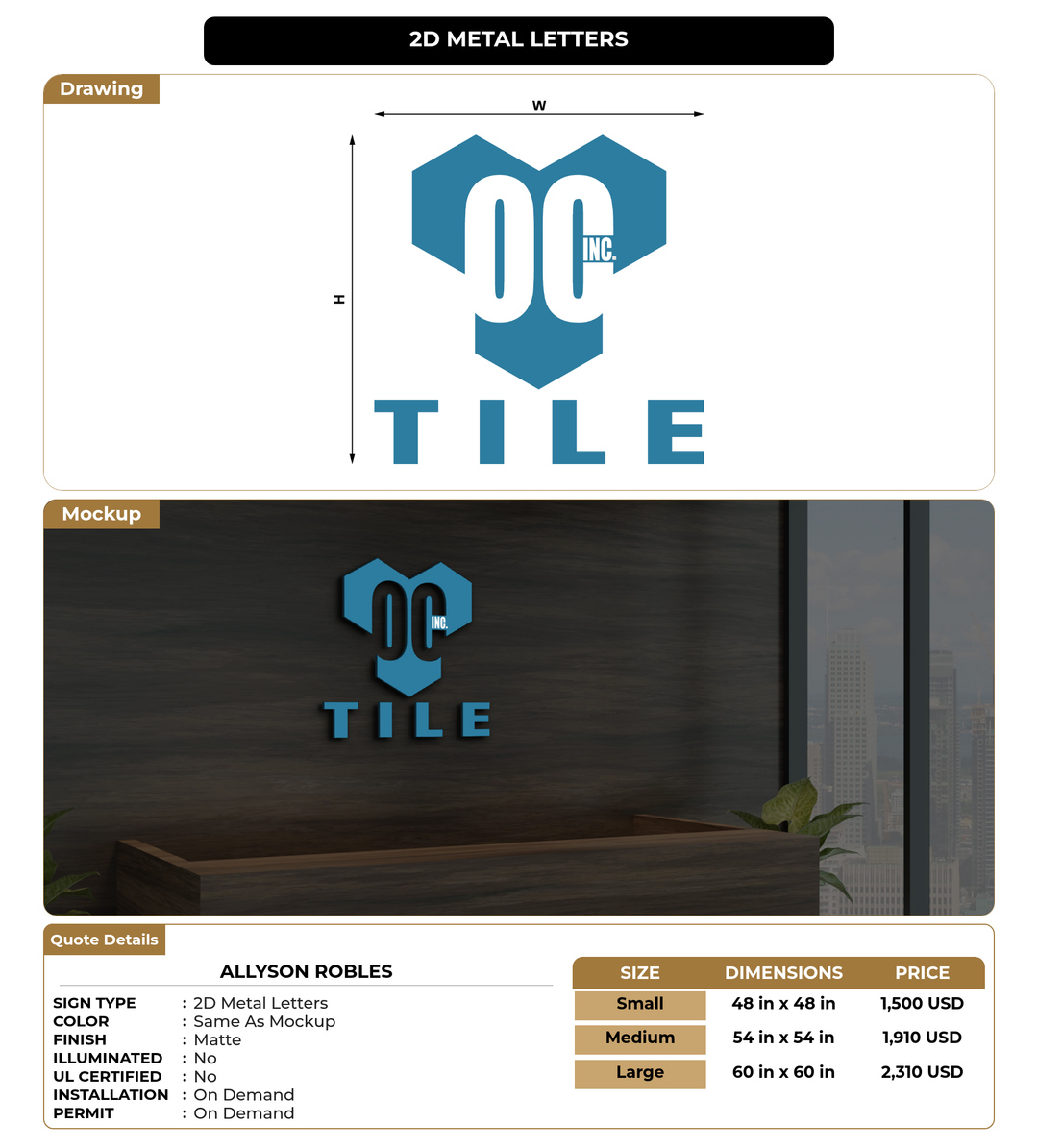 CUSTOM MOCKUP SIGN FOR Allyson Robles