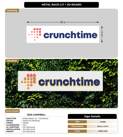 CUSTOM MOCKUP SIGN FOR Jess Campbell