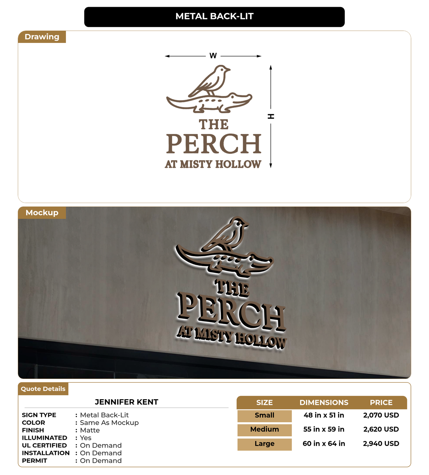 CUSTOM MOCKUP SIGN FOR Jennifer Kent