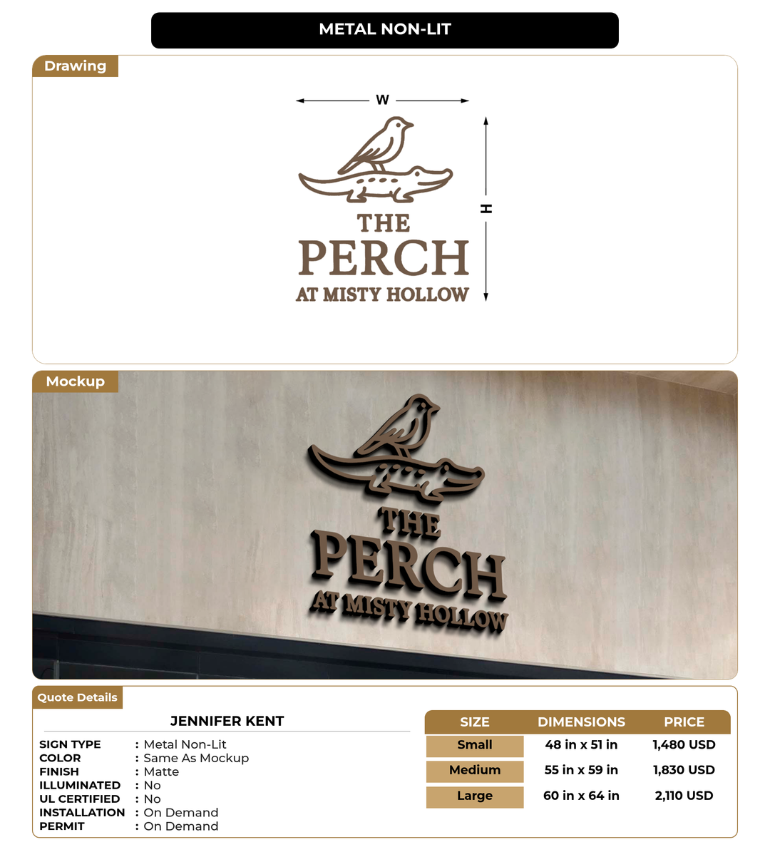 CUSTOM MOCKUP SIGN FOR Jennifer Kent