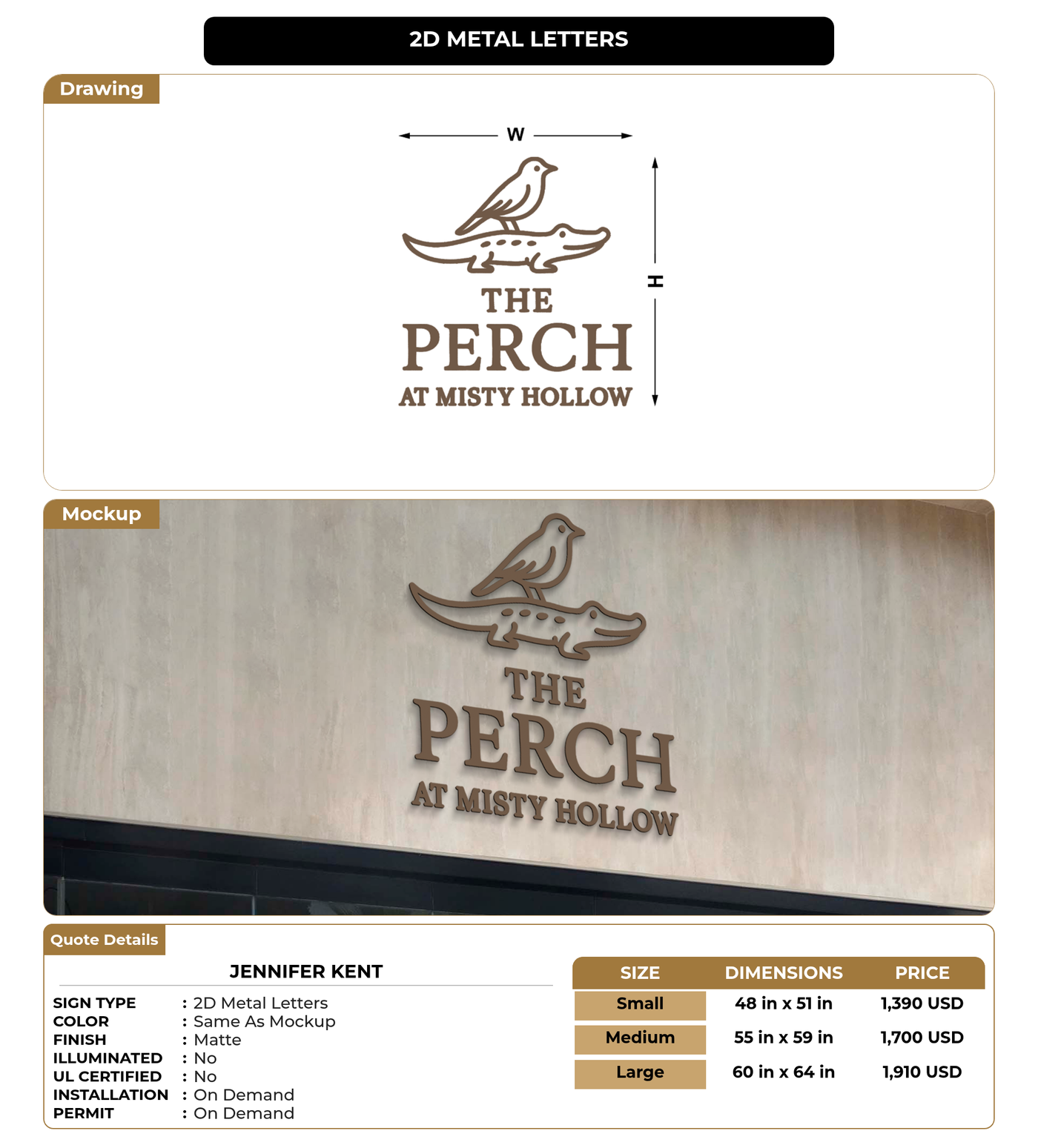 CUSTOM MOCKUP SIGN FOR Jennifer Kent