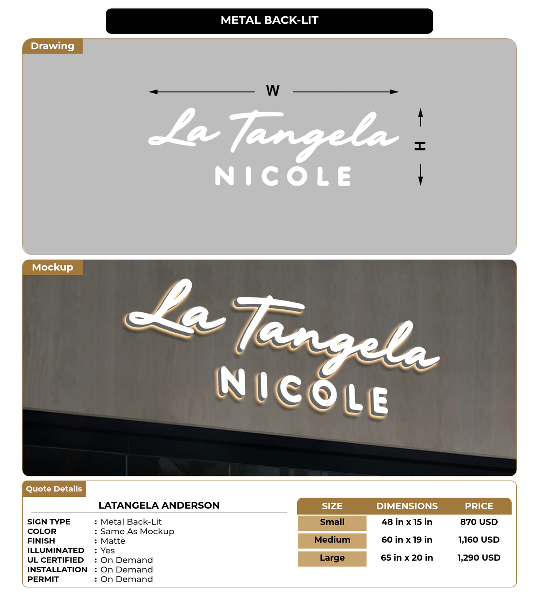 CUSTOM MOCKUP SIGN FOR LaTangela Anderson