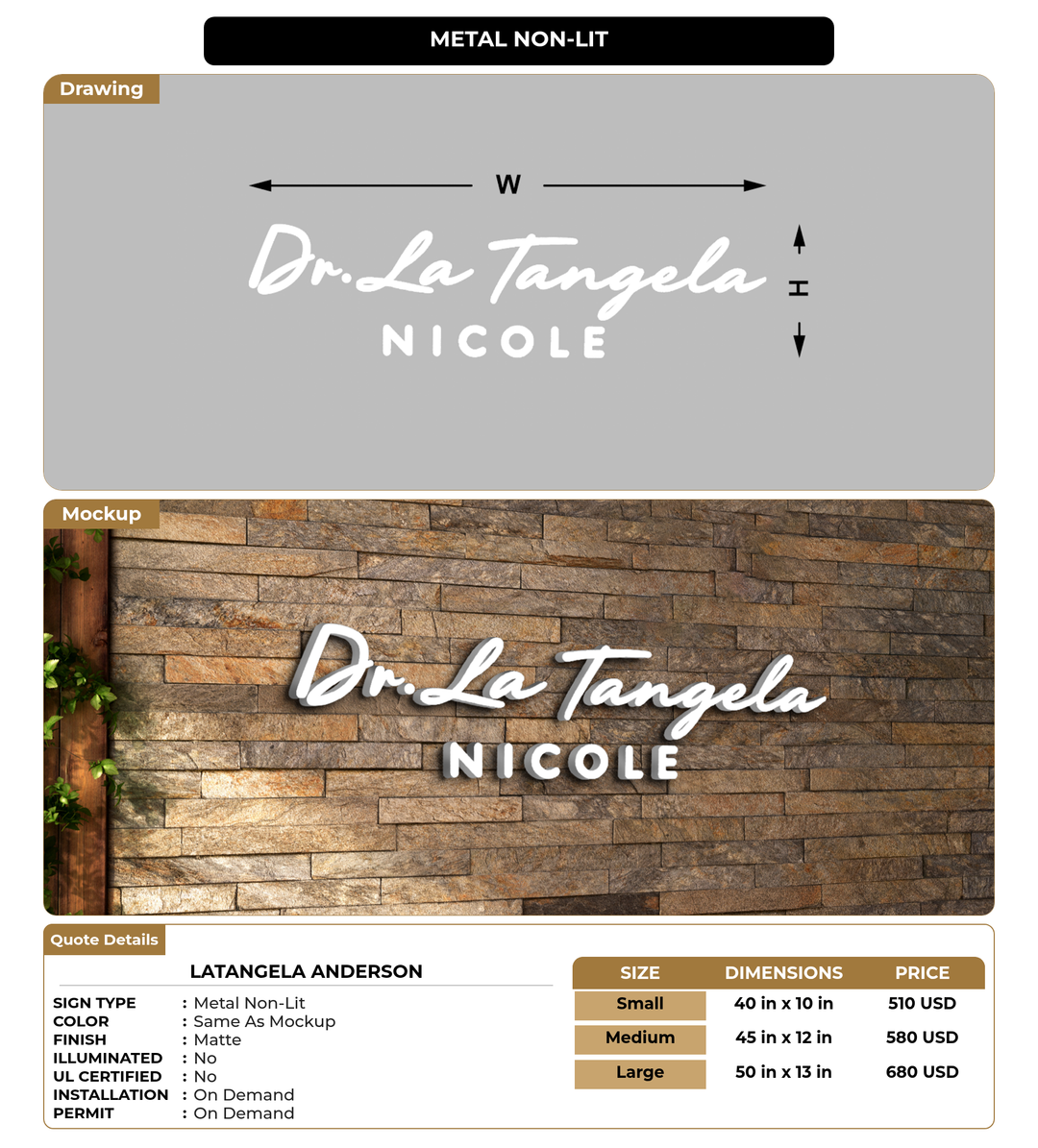 CUSTOM MOCKUP SIGN FOR LaTangela Anderson