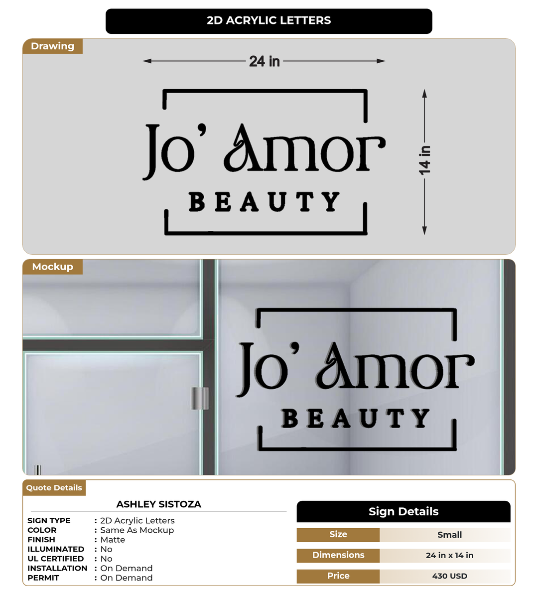 CUSTOM MOCKUP SIGN FOR Ashley Sistoza