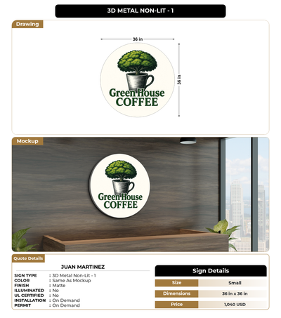 CUSTOM MOCKUP SIGN FOR Juan martinez