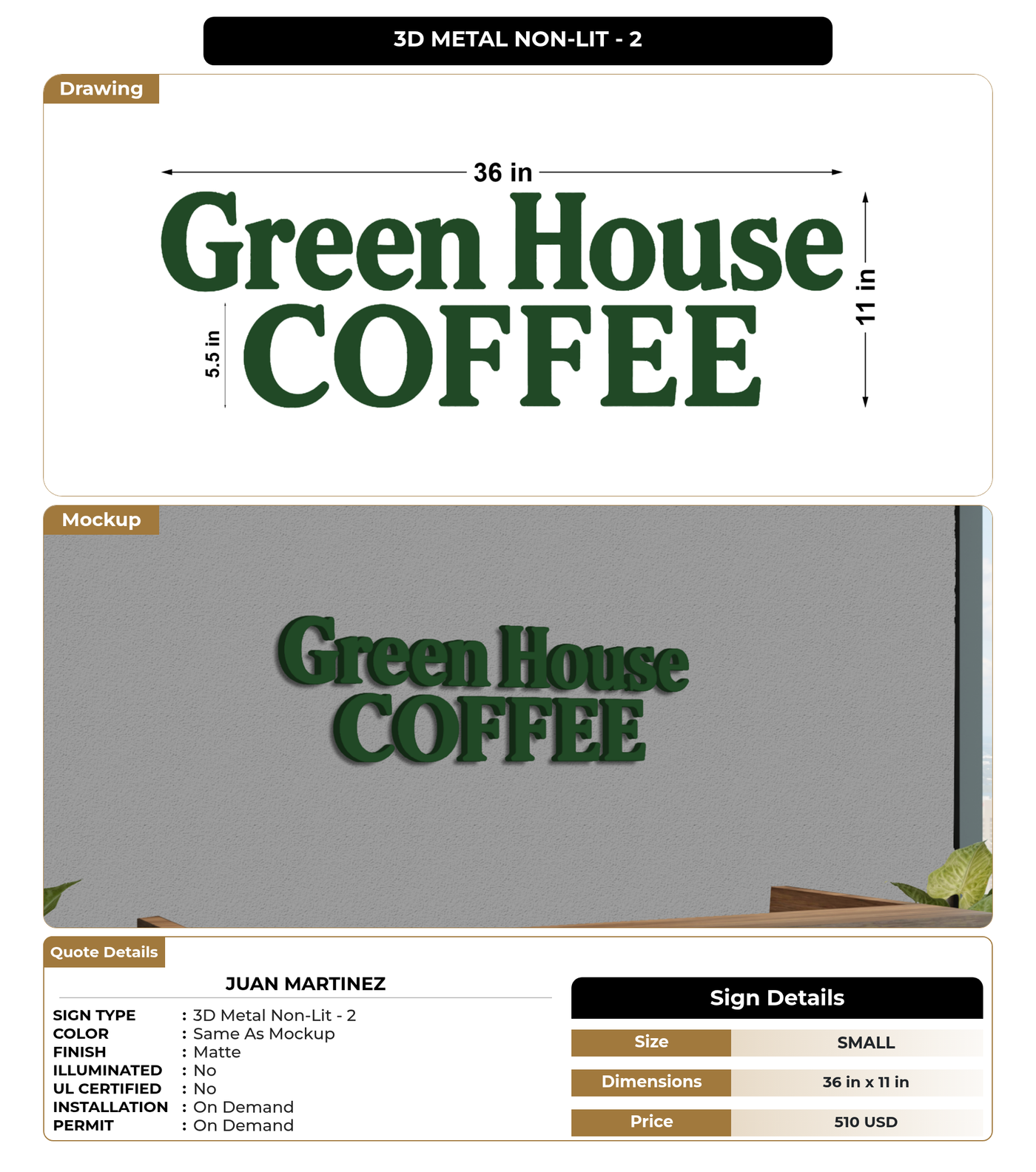 CUSTOM MOCKUP SIGN FOR Juan martinez