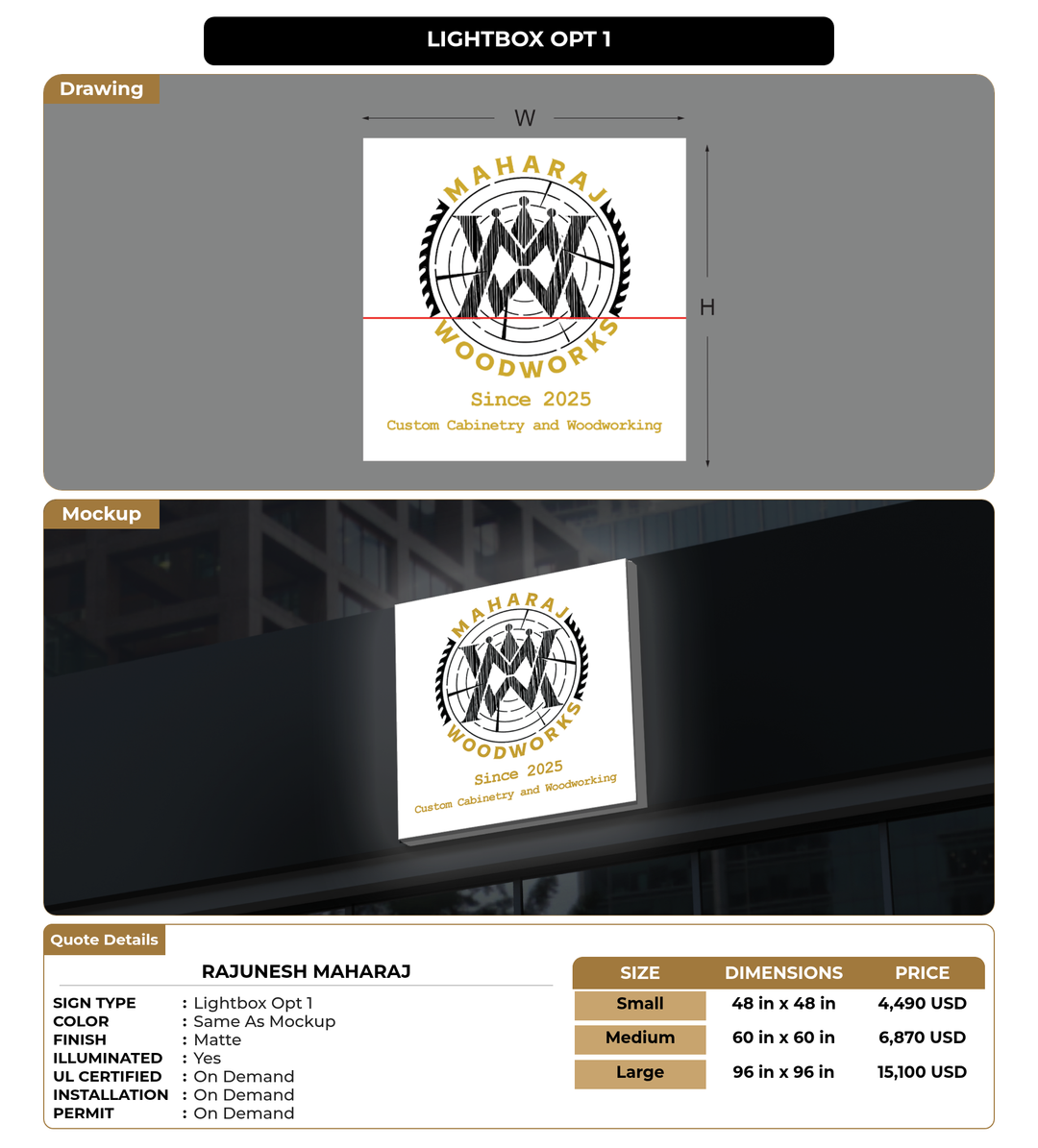 CUSTOM MOCKUP SIGN FOR Rajunesh Maharaj