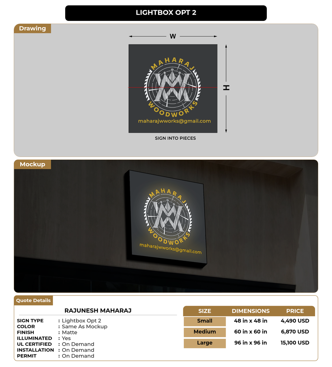 CUSTOM MOCKUP SIGN FOR Rajunesh Maharaj
