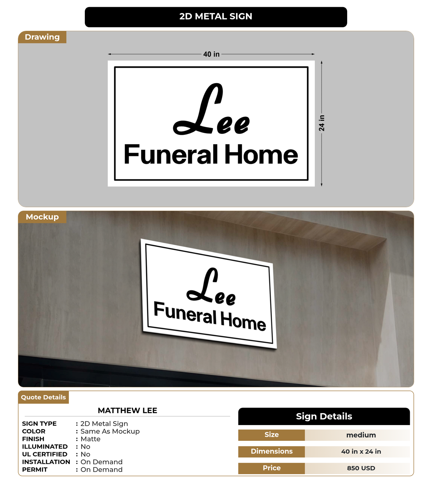 CUSTOM MOCKUP SIGN FOR Matthew lee