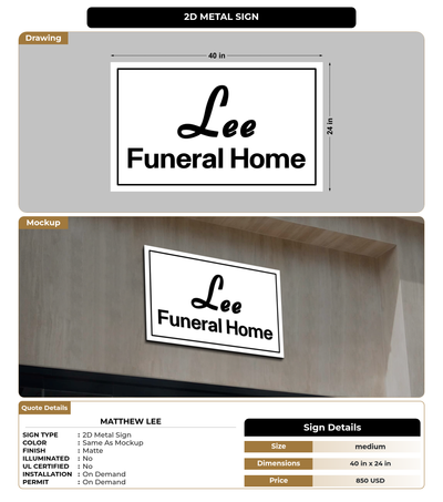 CUSTOM MOCKUP SIGN FOR Matthew lee