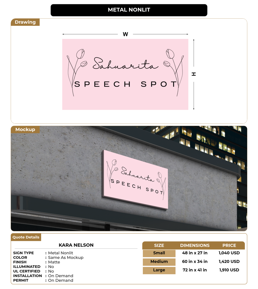 CUSTOM MOCKUP SIGN FOR Kara Nelson