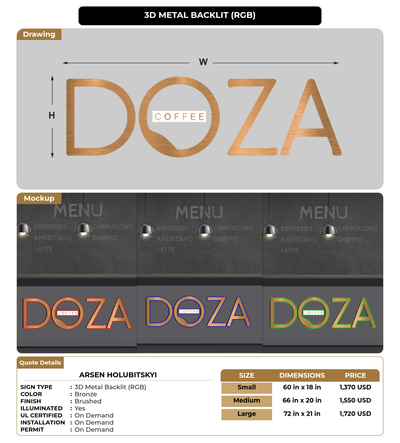 CUSTOM MOCKUP SIGN FOR Arsen Holubitskyi