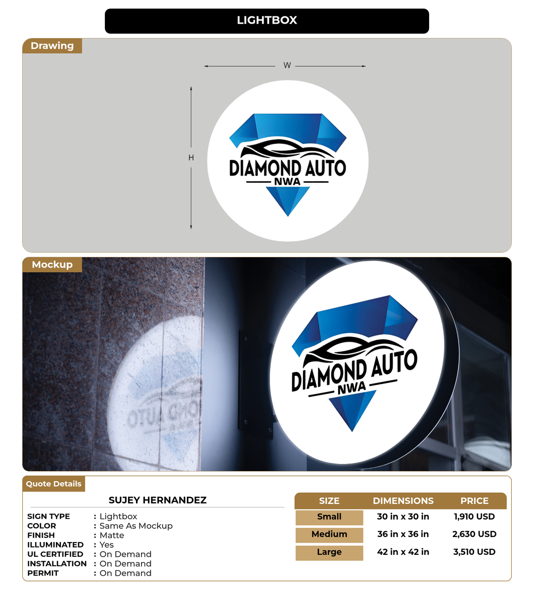 CUSTOM MOCKUP SIGN FOR Sujey Hernandez