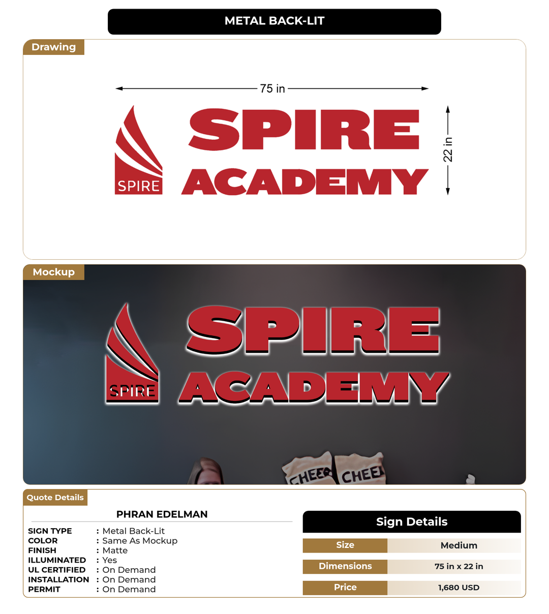 CUSTOM MOCKUP SIGN FOR Phran Edelman