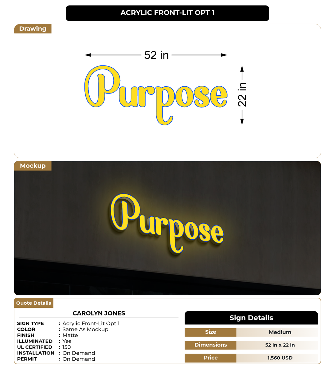 CUSTOM MOCKUP SIGN FOR Carolyn Jones