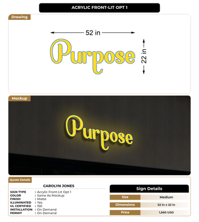 CUSTOM MOCKUP SIGN FOR Carolyn Jones