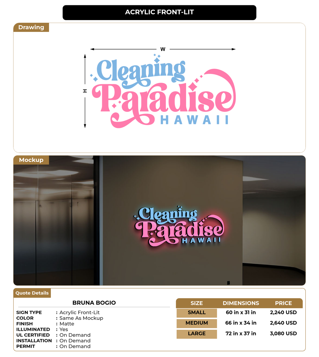 CUSTOM MOCKUP SIGN FOR Bruna Bogio
