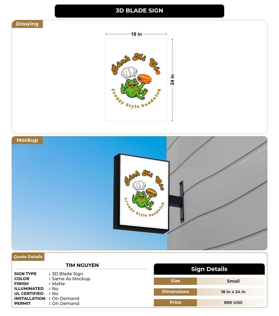 CUSTOM MOCKUP SIGN FOR Tim Nguyen