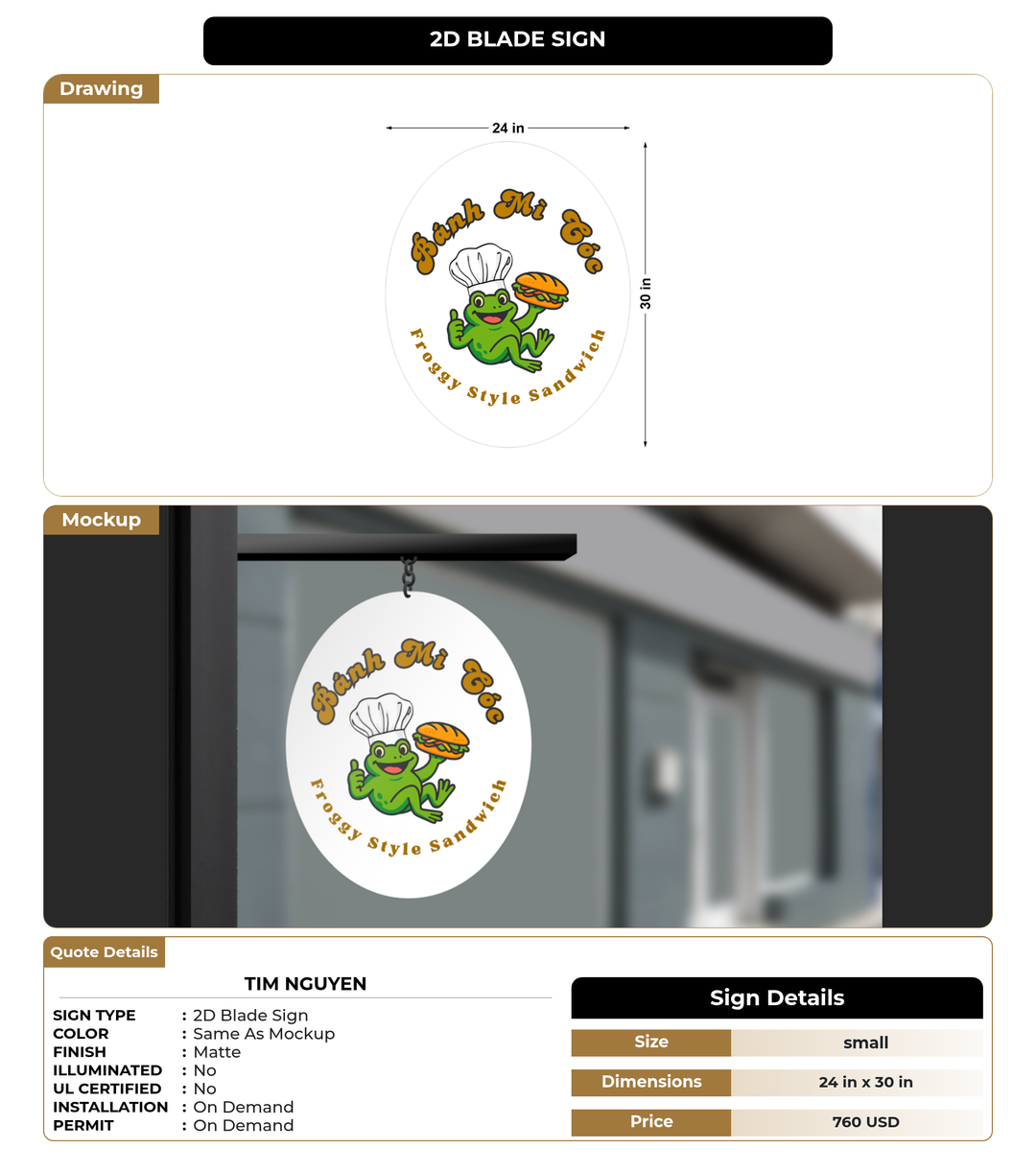 CUSTOM MOCKUP SIGN FOR Tim Nguyen