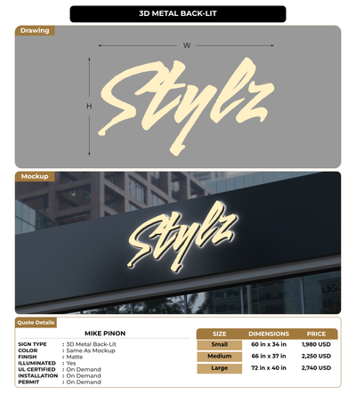 CUSTOM MOCKUP SIGN FOR Mike Pinon