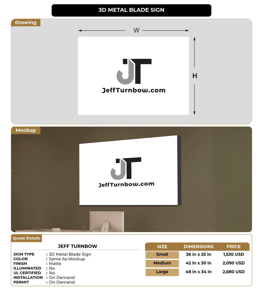 CUSTOM MOCKUP SIGN FOR Jeff Turnbow