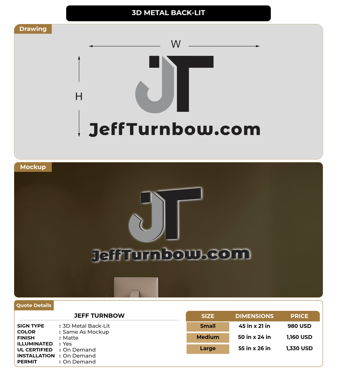 CUSTOM MOCKUP SIGN FOR Jeff Turnbow