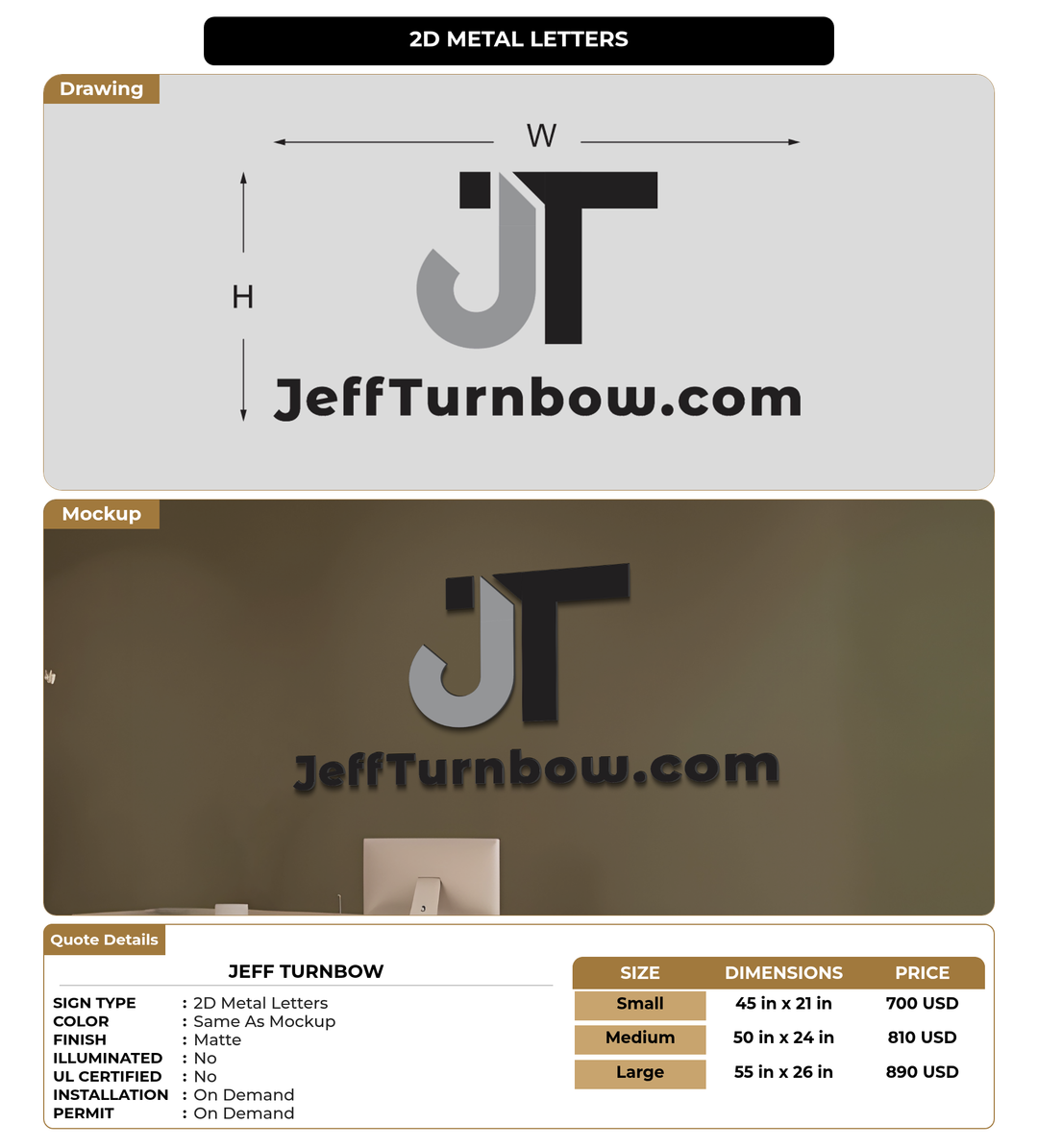 CUSTOM MOCKUP SIGN FOR Jeff Turnbow