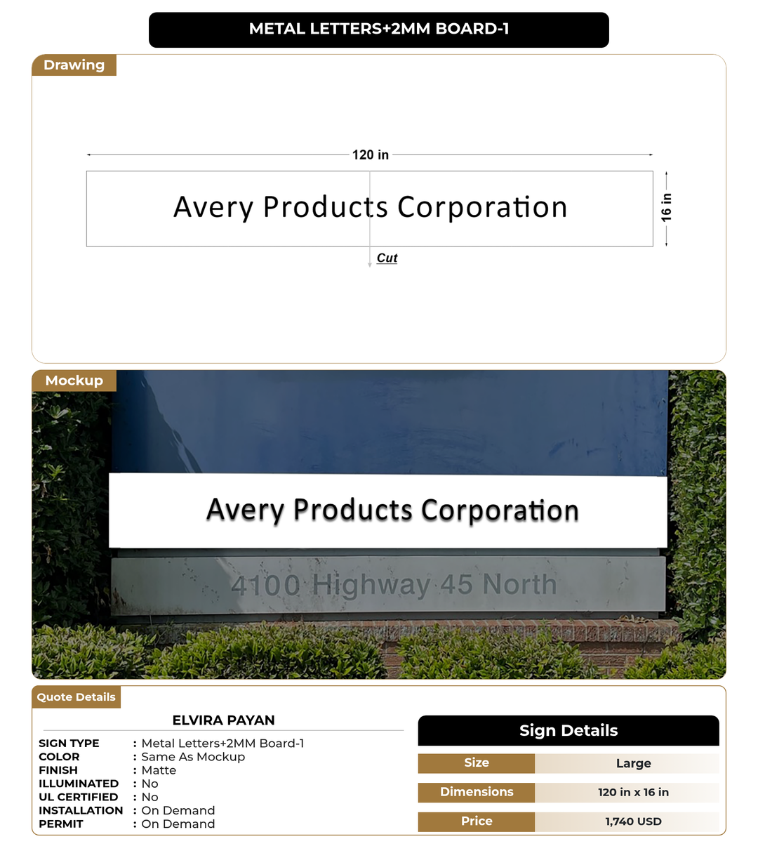 CUSTOM MOCKUP SIGN FOR Elvira Payan