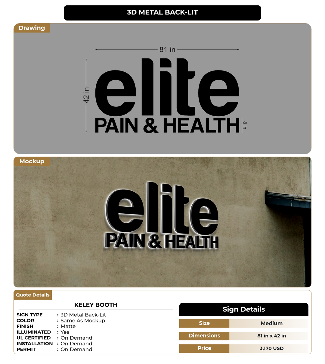 CUSTOM MOCKUP SIGN FOR Keley Booth