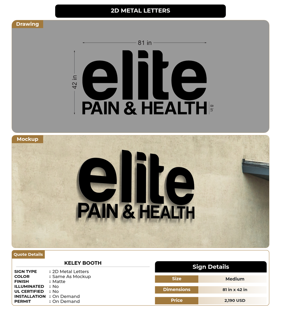 CUSTOM MOCKUP SIGN FOR Keley Booth