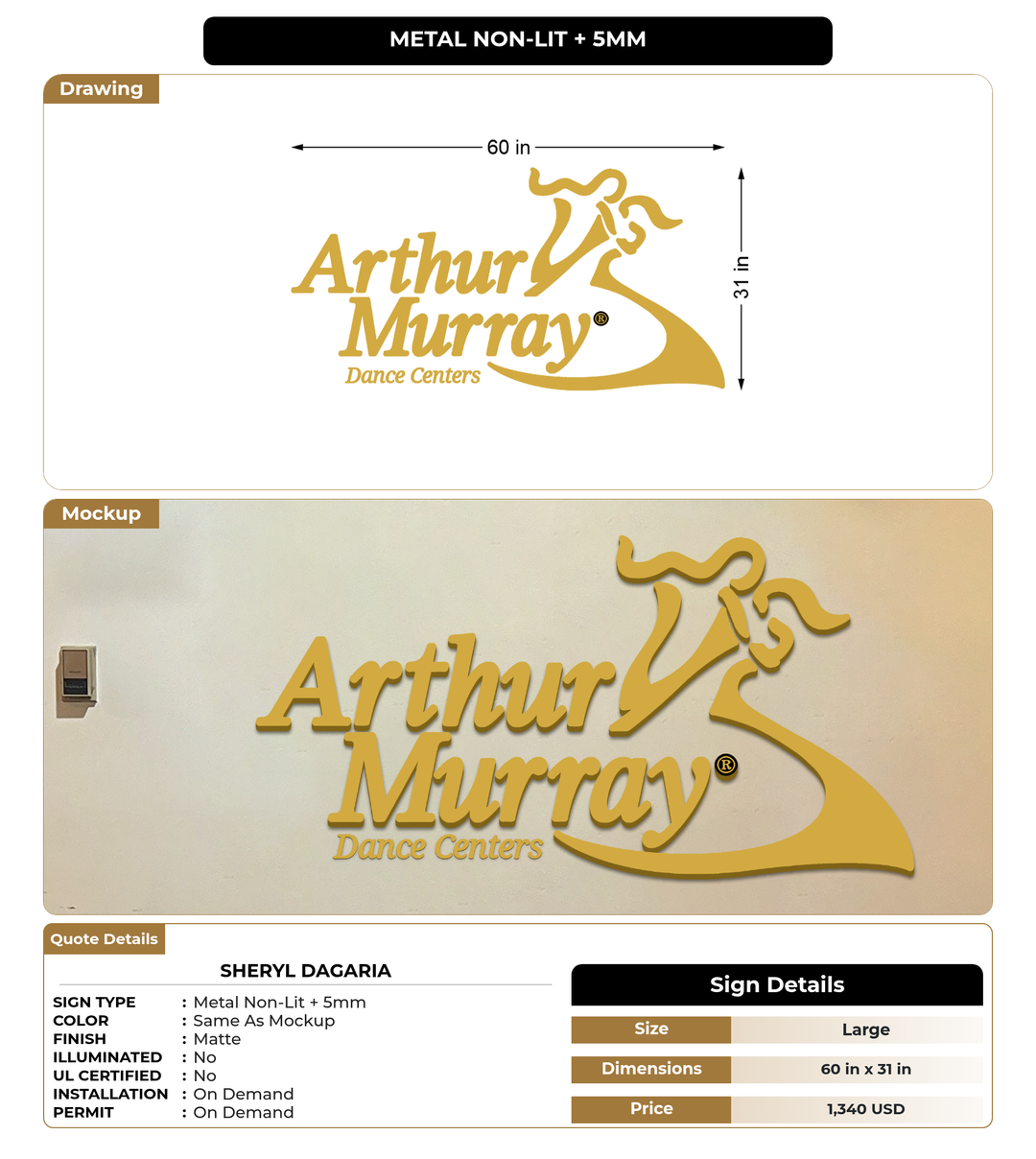 CUSTOM MOCKUP SIGN FOR Sheryl Dagaria