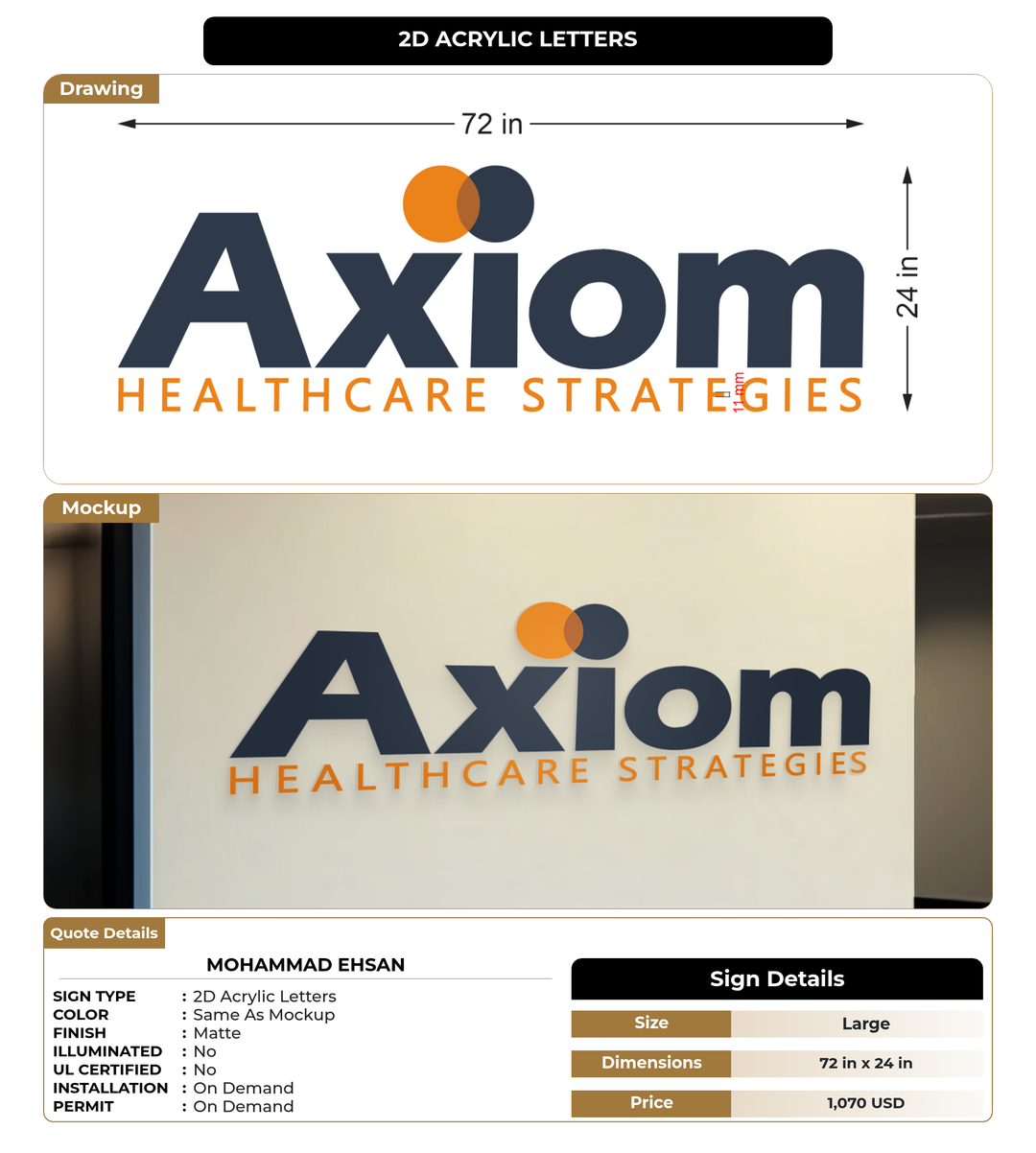 CUSTOM MOCKUP SIGN FOR Mohammad Ehsan
