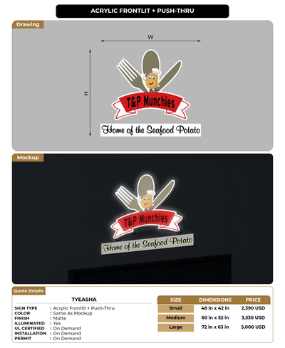 CUSTOM MOCKUP SIGN FOR Tyeasha
