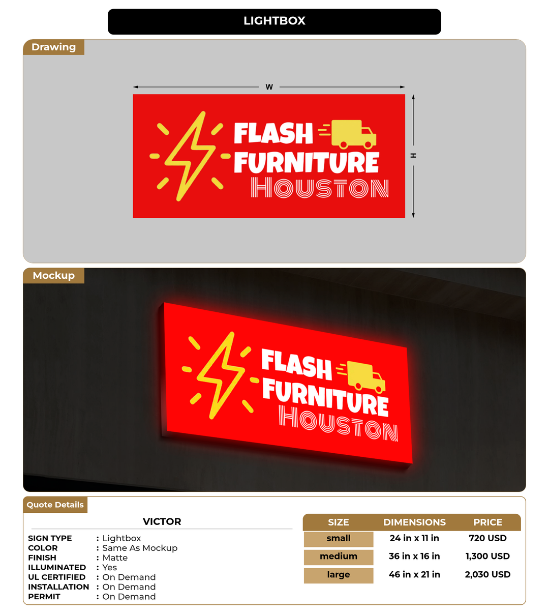 CUSTOM MOCKUP SIGN FOR victor