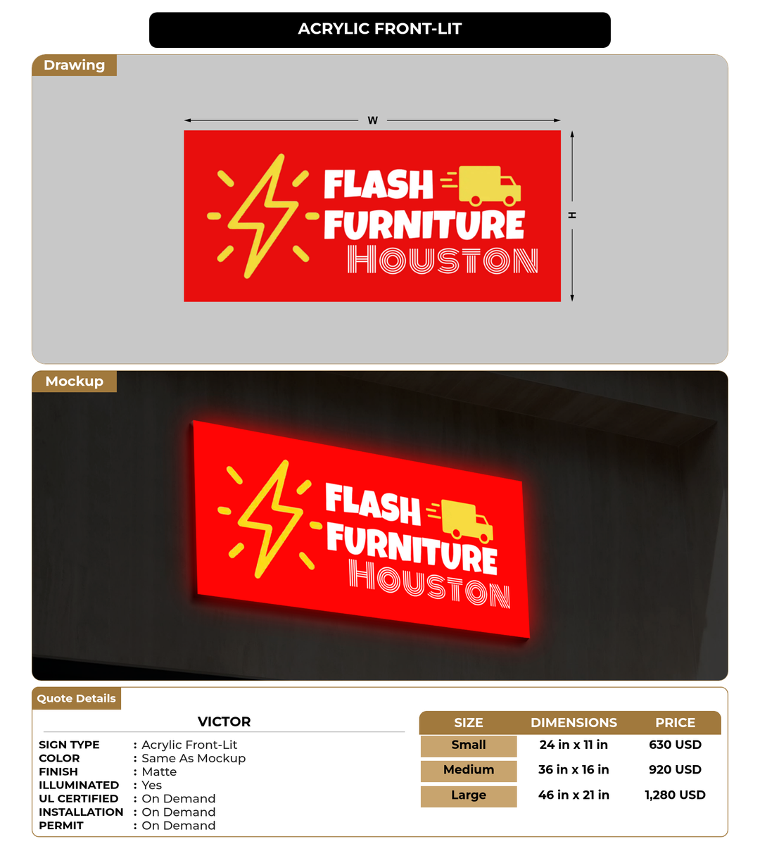 CUSTOM MOCKUP SIGN FOR victor