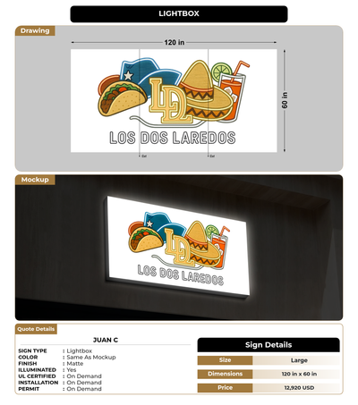 CUSTOM MOCKUP SIGN FOR Juan c