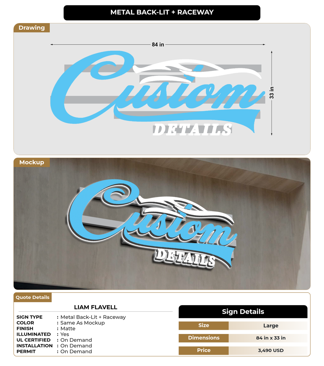 CUSTOM MOCKUP SIGN FOR Liam Flavell
