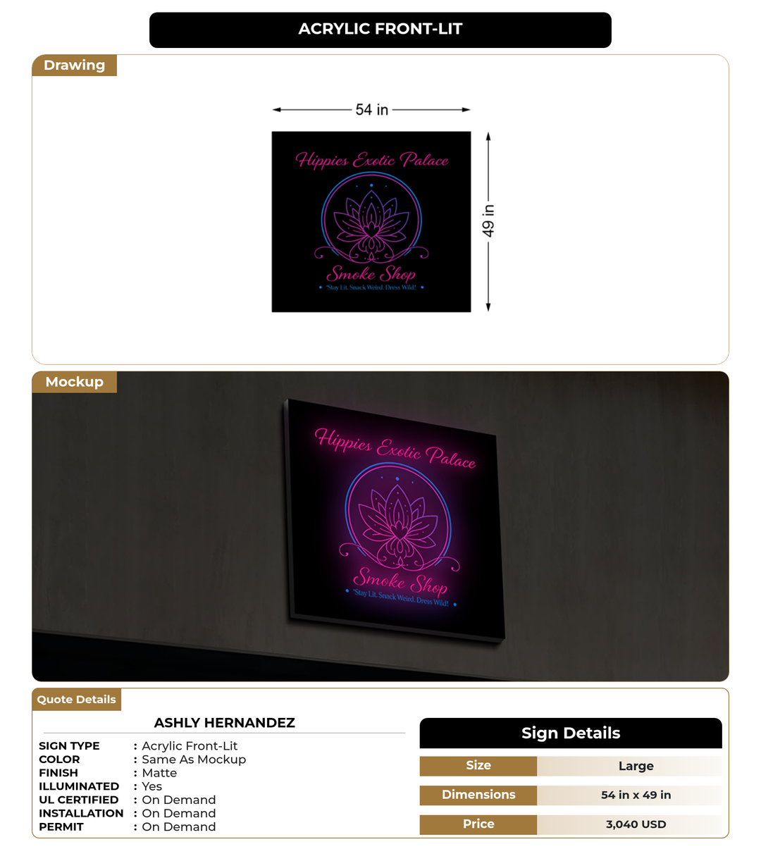 CUSTOM MOCKUP SIGN FOR Ashly Hernandez