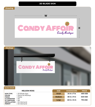 CUSTOM MOCKUP SIGN FOR Nelson Ross