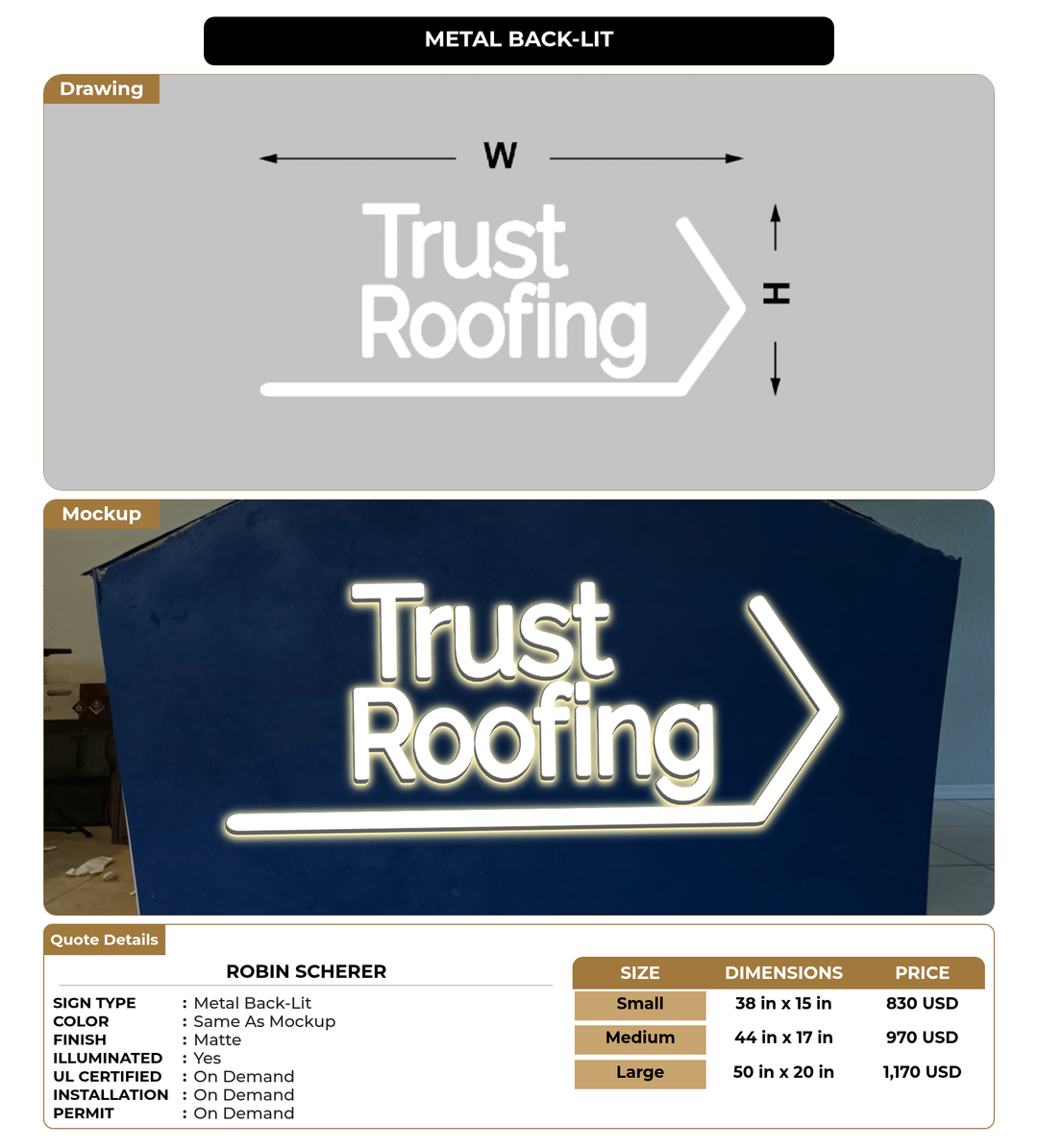 CUSTOM MOCKUP SIGN FOR Robin Scherer