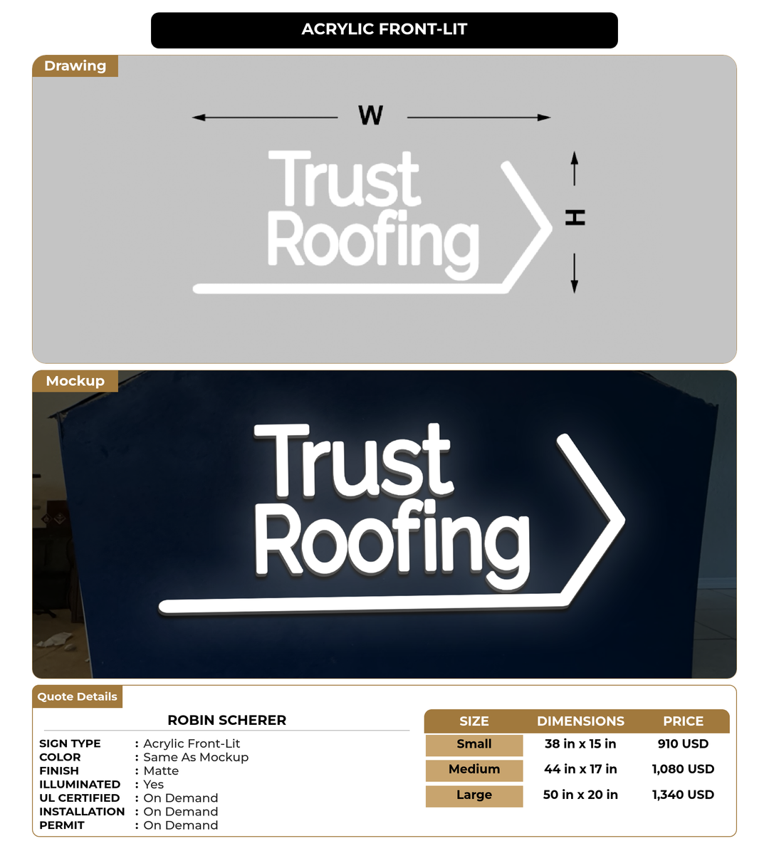 CUSTOM MOCKUP SIGN FOR Robin Scherer