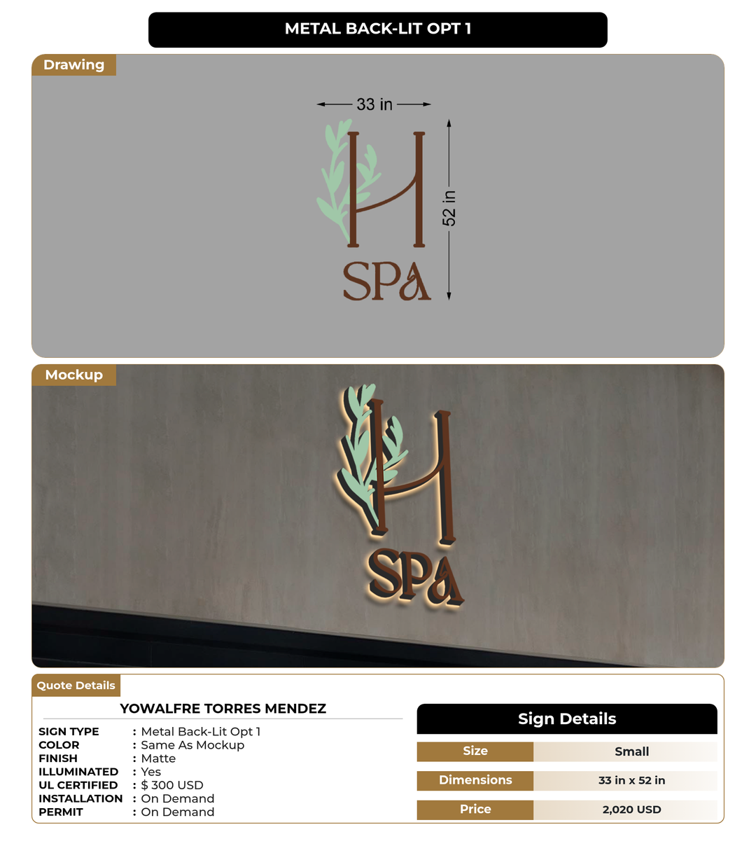 CUSTOM MOCKUP SIGN FOR Yowalfre Torres Mendez