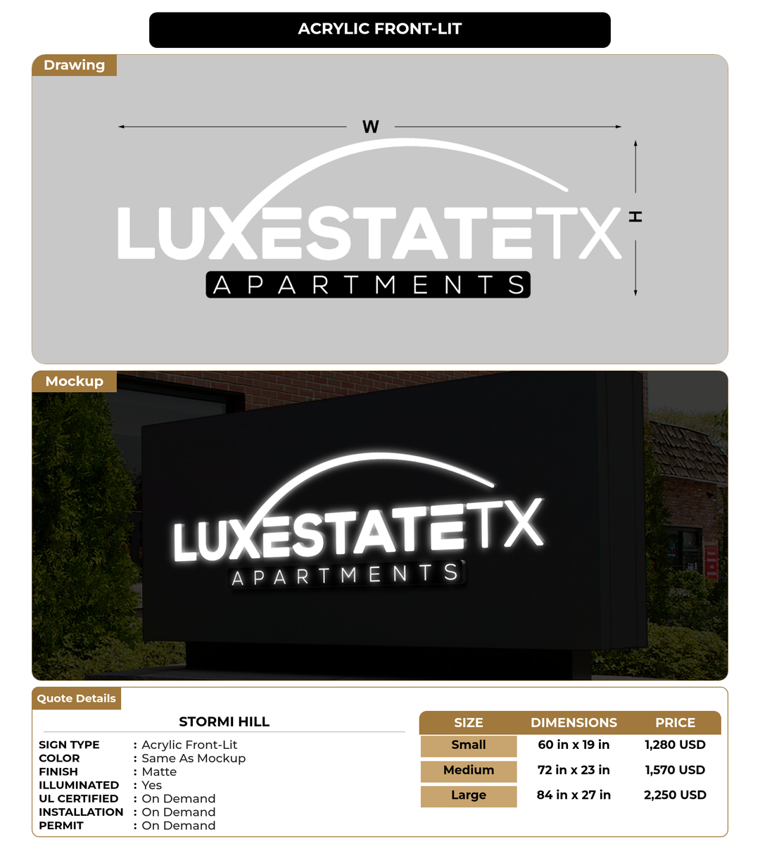 CUSTOM MOCKUP SIGN FOR Stormi Hill