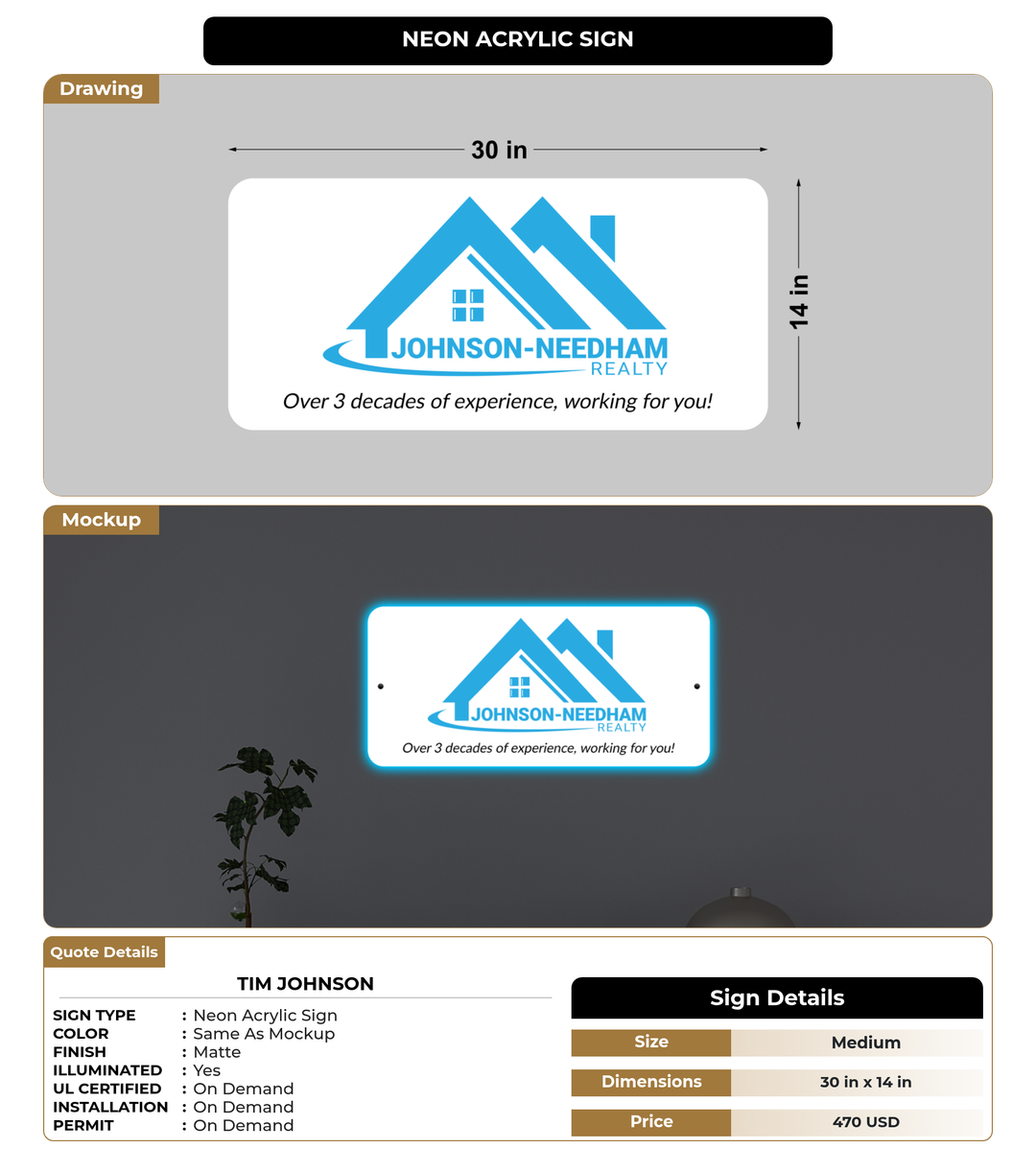 CUSTOM MOCKUP SIGN FOR Tim Johnson