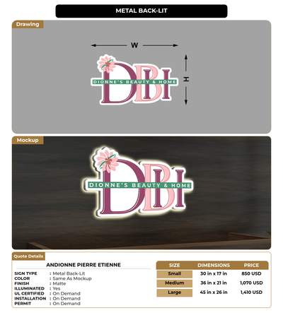 CUSTOM MOCKUP SIGN FOR Andionne Pierre Etienne