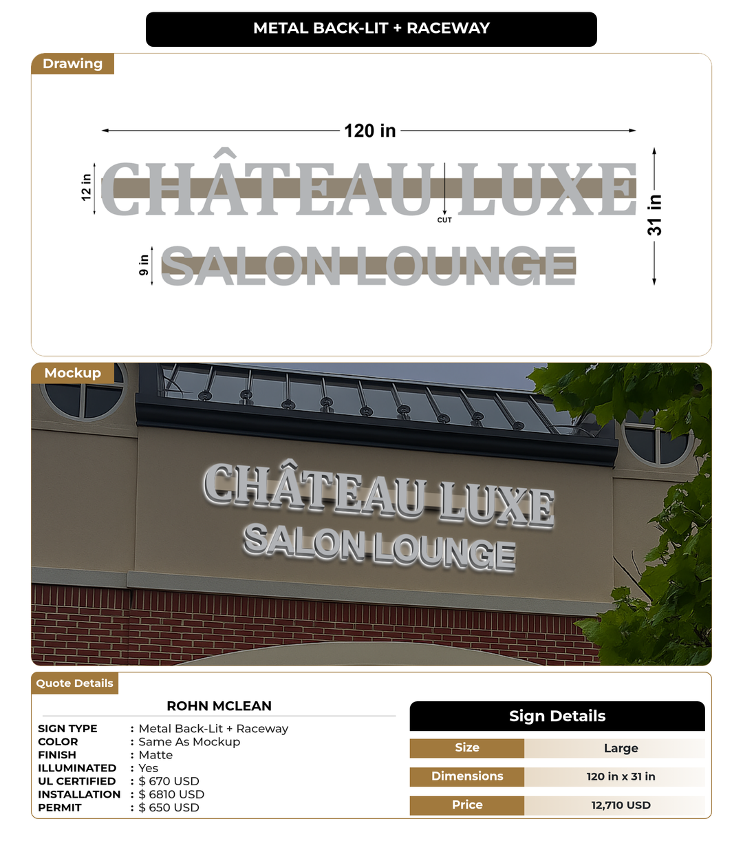 CUSTOM MOCKUP SIGN FOR Rohn McLean